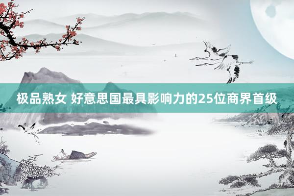 极品熟女 好意思国最具影响力的25位商界首级